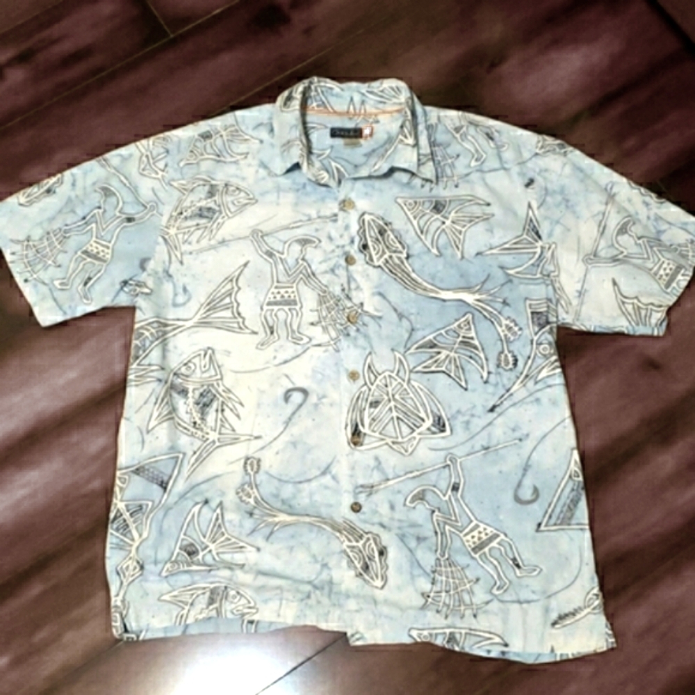 Quiksilver Koi print shirt / L